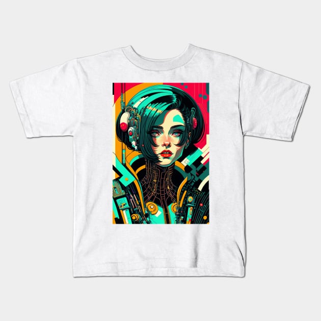 Retro Futurista Kids T-Shirt by CandyShop